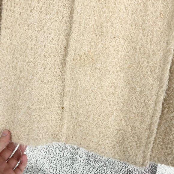 St. John Collection Cream Knit Double Breasted Blazer - Picture 5 of 9